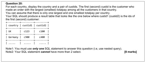 solve database and SQL questions solution 11